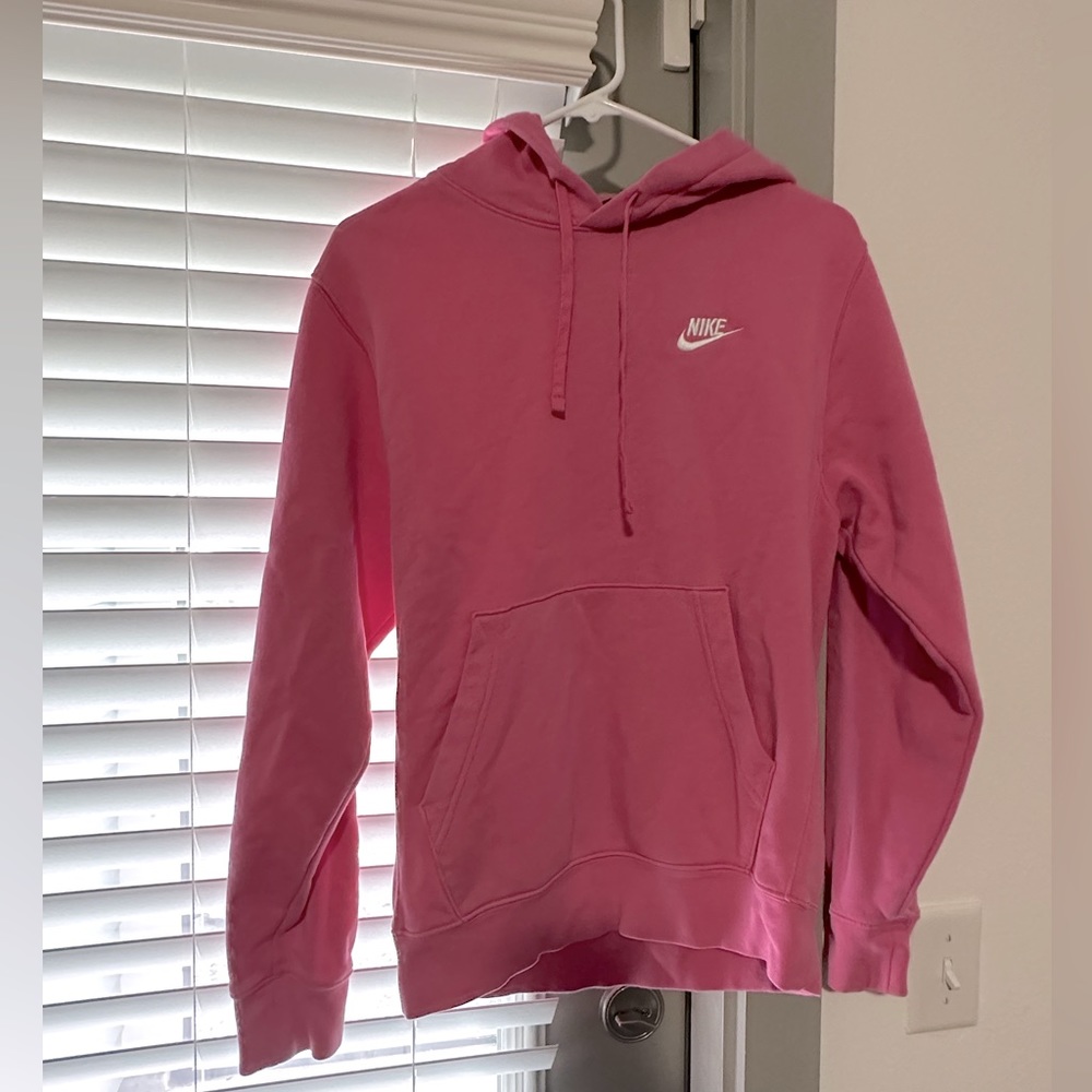 Pink Nike fleece hoodie